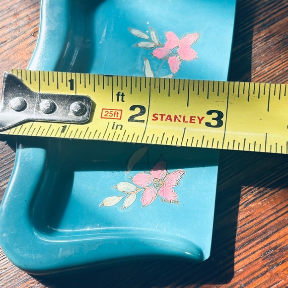 Vintage nesting crumb trays catcher scraper floral dining butler decor - Picture 3 of 6